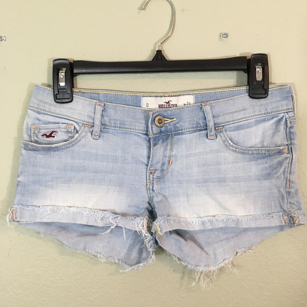 Hollister Distressed Denim Booty Shorts, Size 0